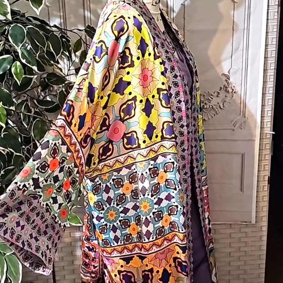 Zara Final Markdown Printed Kimono Coverup/Dress/Robe - Picture 6 of 10